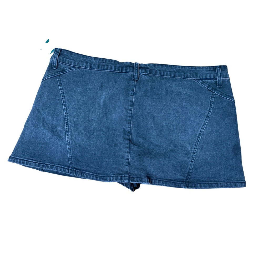 Wild Fable Womens Black Denim Skort Rhinestone Studded Mini Skirt Shorts XL NWT - Picture 5 of 8